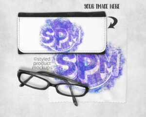 Eyeglass Case and Cloth Mockup