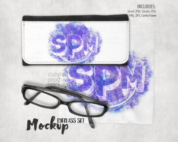 Eyeglass Case and Cloth Mockup