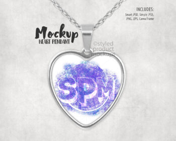 Heart Pendant Mockup