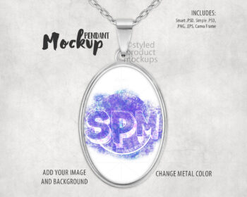 Oval Pendant Mockup