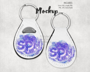 Quarter Holder Keychain Mockup