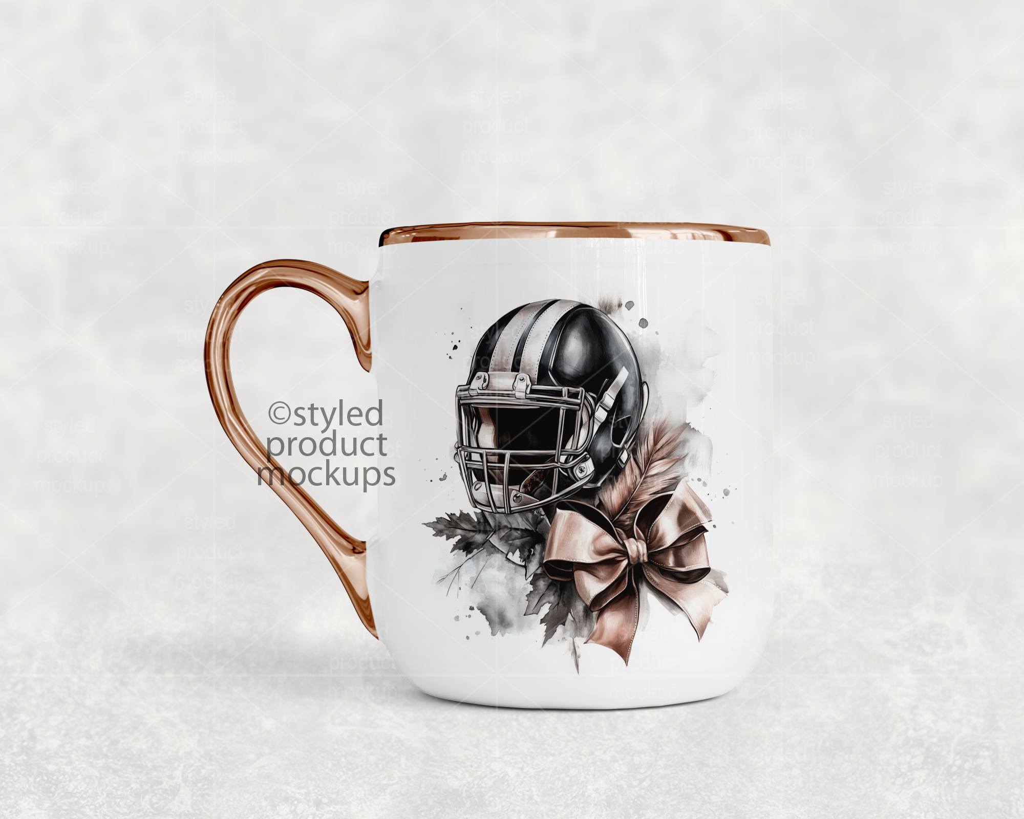 11oz Gold Handle Mug Mockup