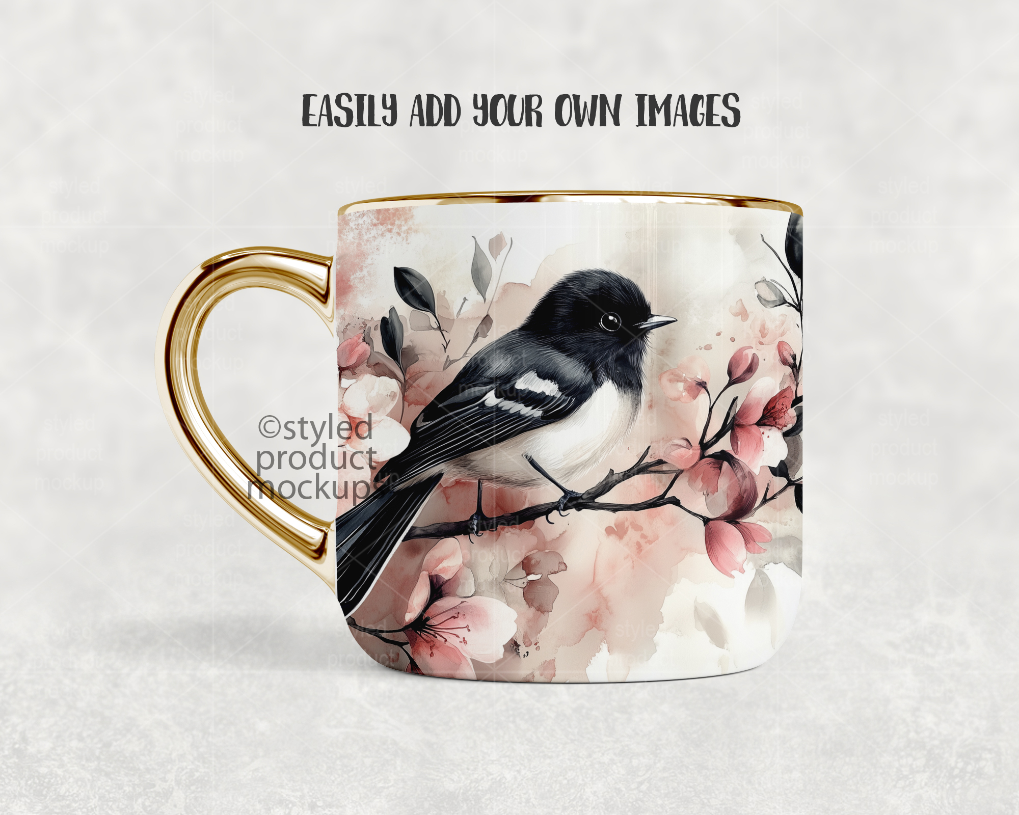 14oz Metal Handle Mug Mockup