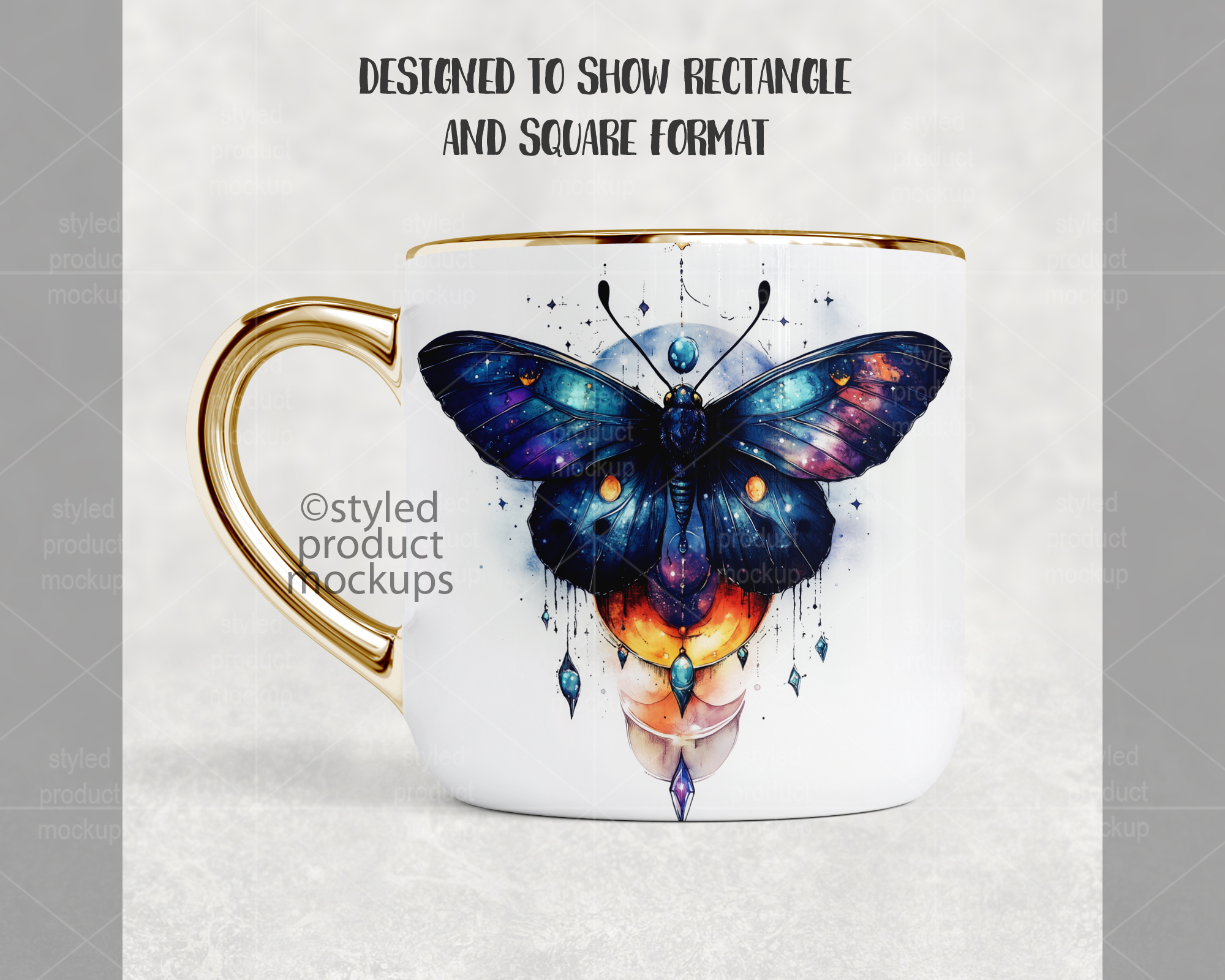 14oz Metal Handle Mug Mockup