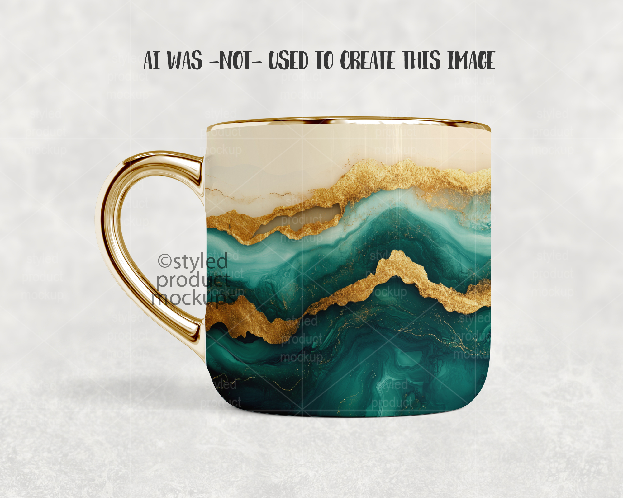 14oz Metal Handle Mug Mockup