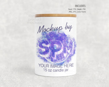 15oz Ceramic Candle Jar Mockup