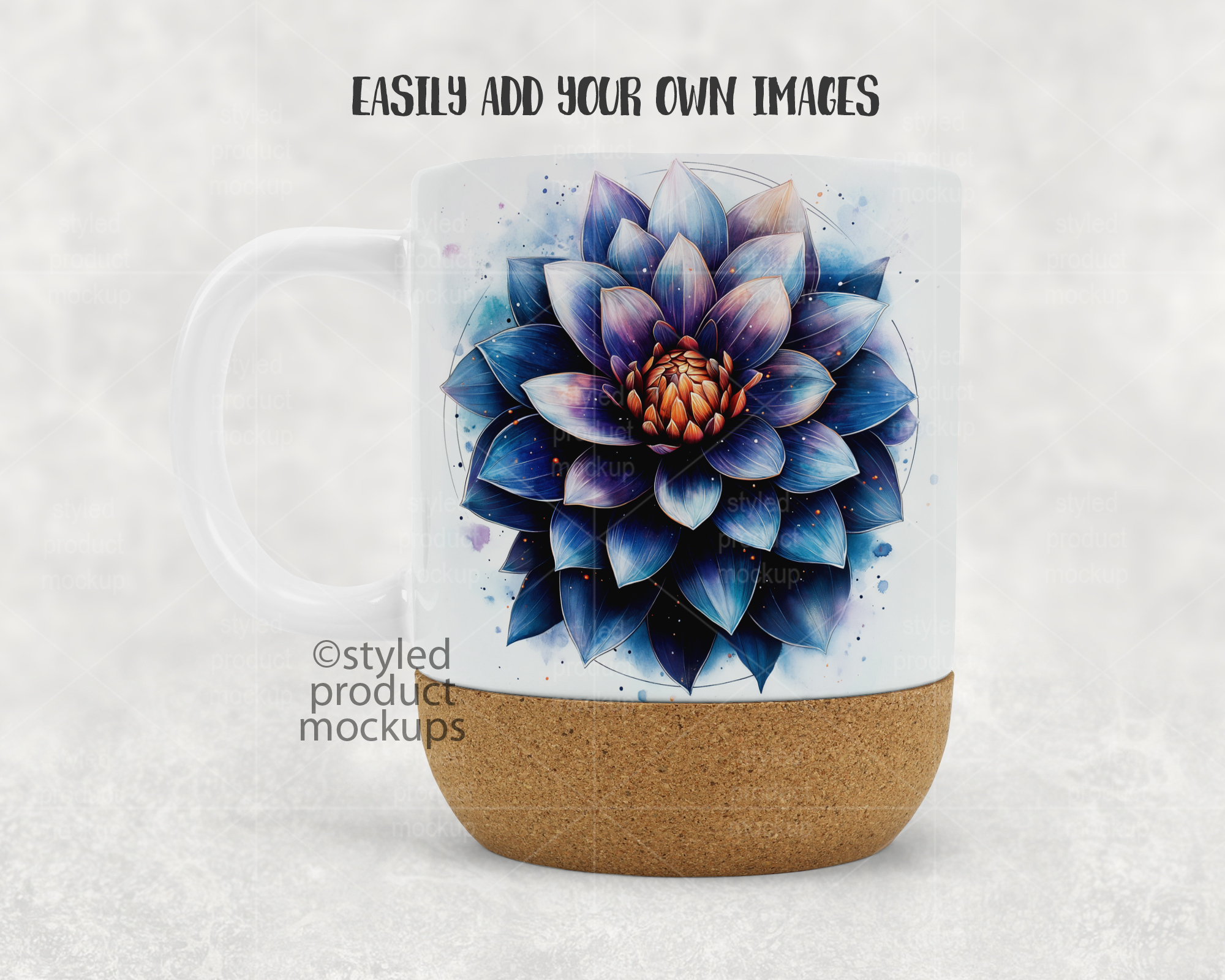 15oz Cork Mug Mockup