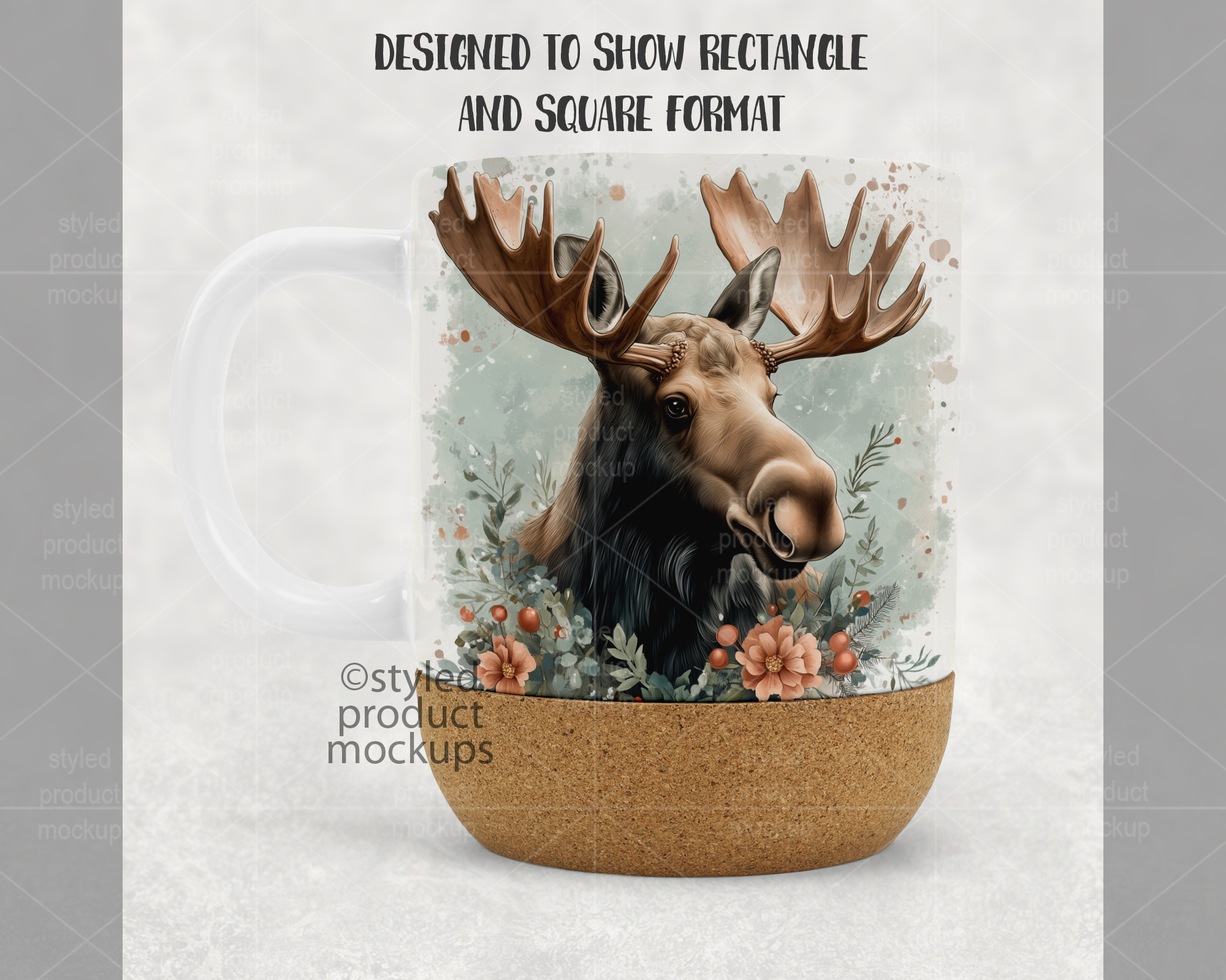 15oz Cork Mug Mockup