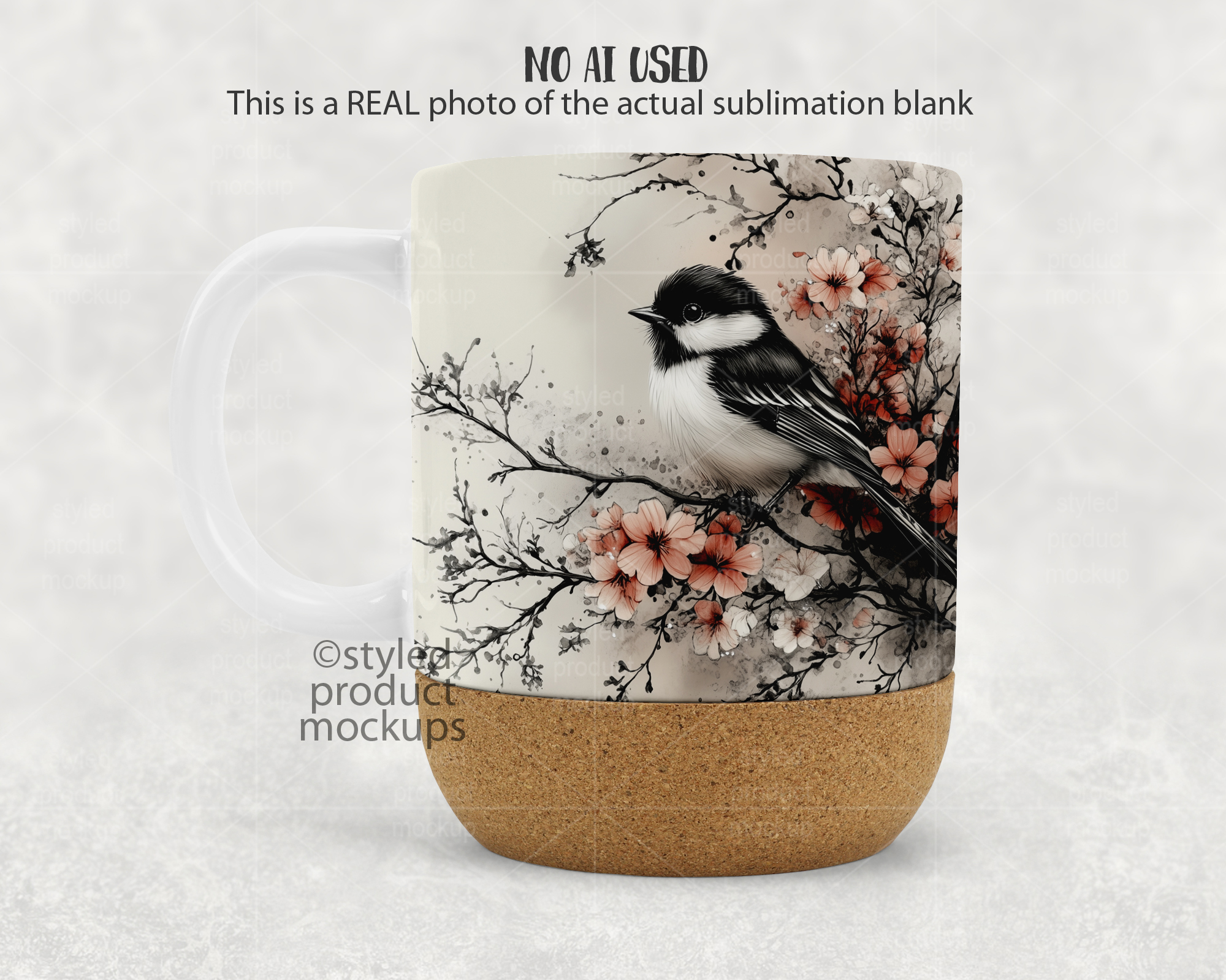 15oz Cork Mug Mockup