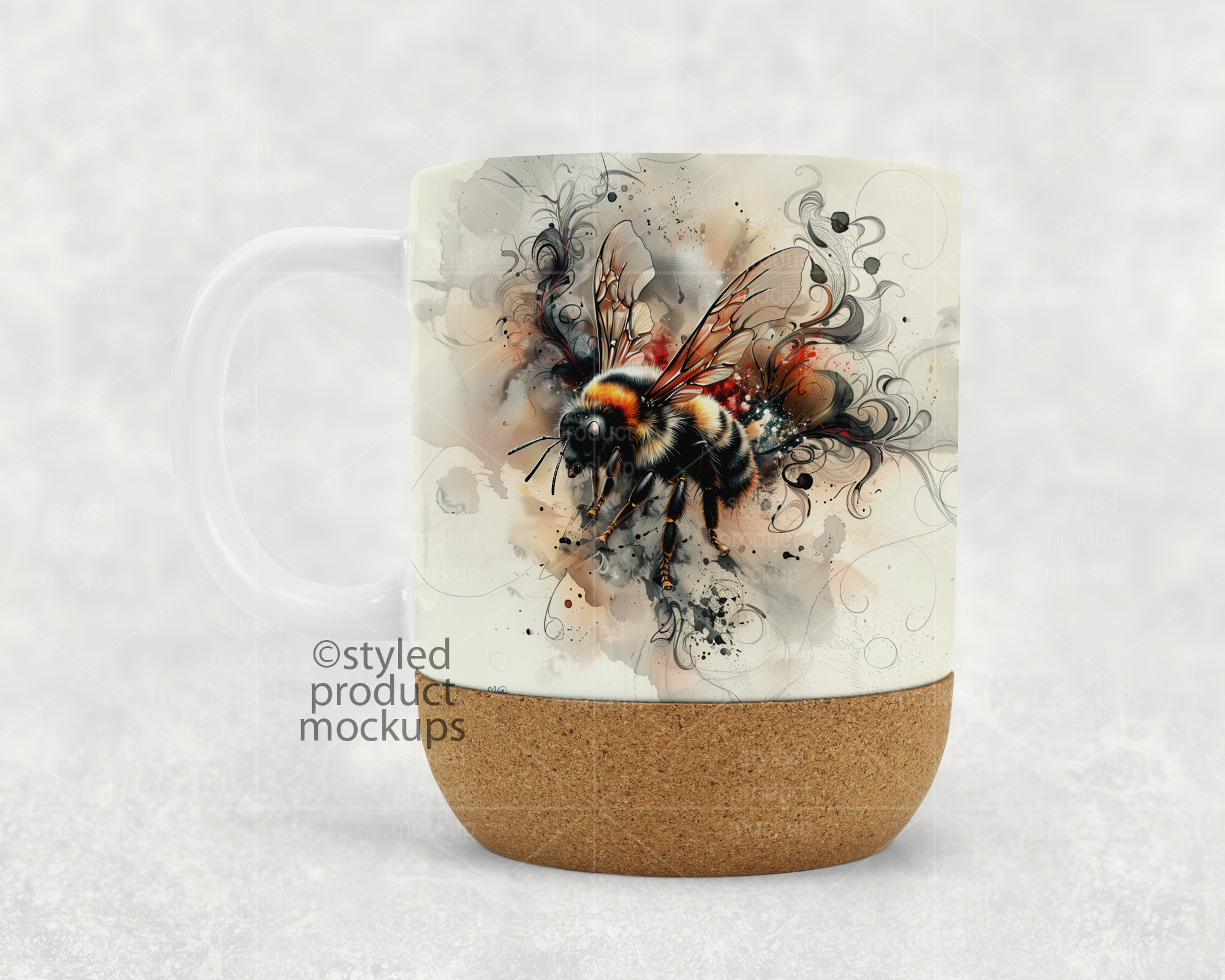 15oz Cork Mug Mockup