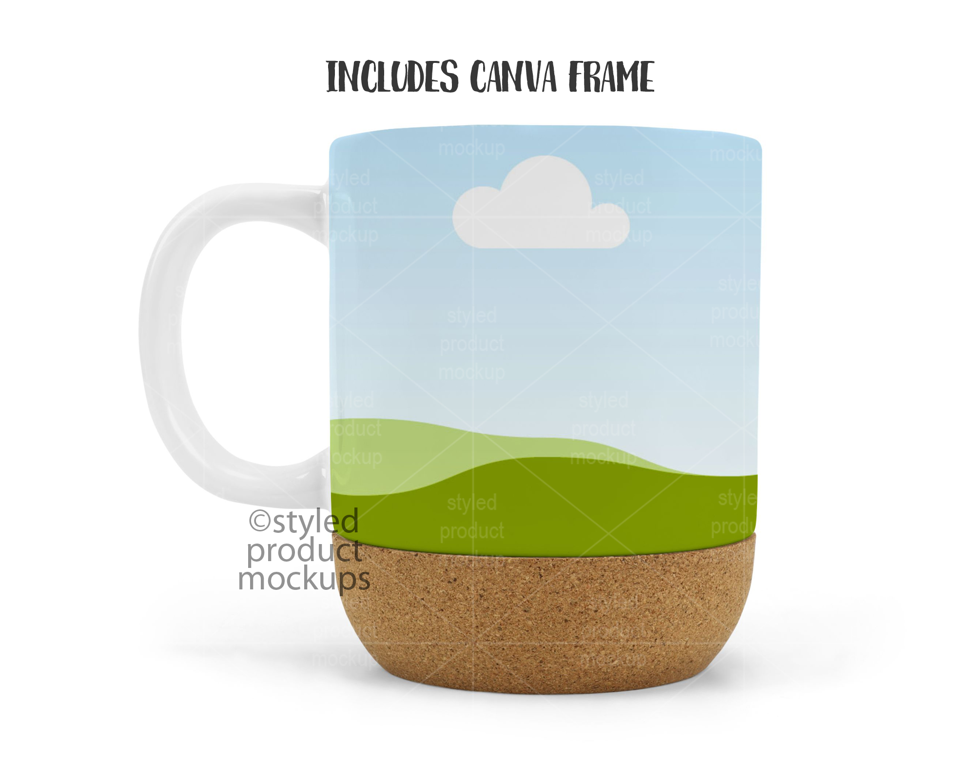 15oz Cork Mug Mockup