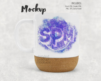 15oz Cork Mug Mockup