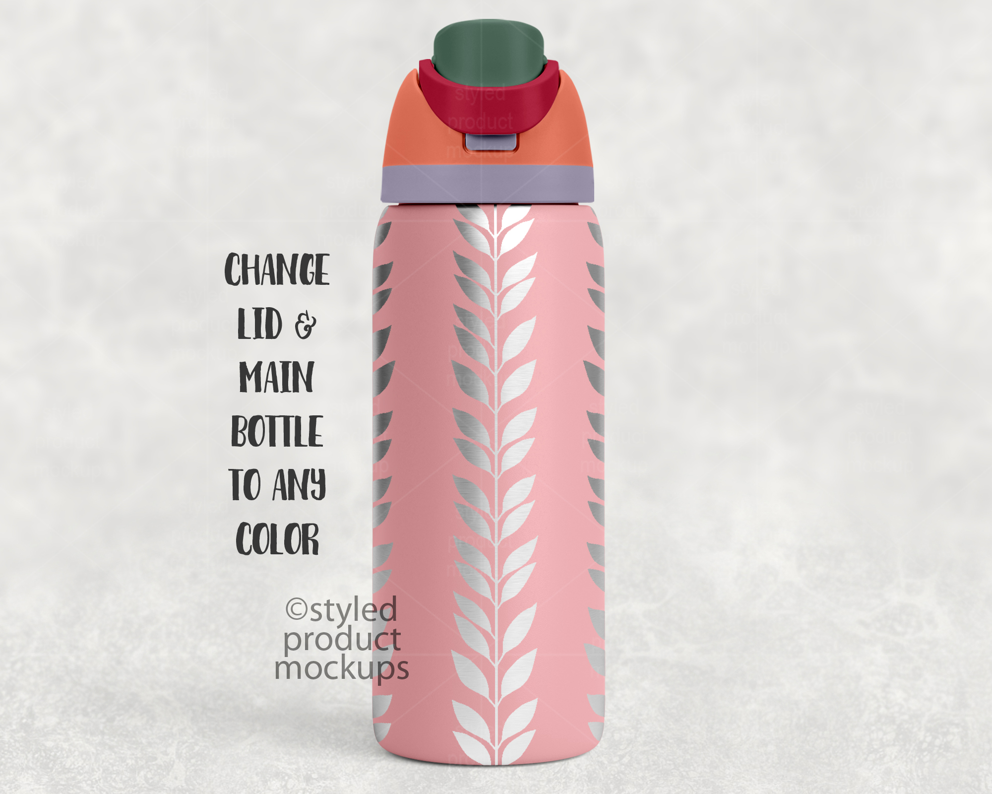 32oz Laser Water Bottle Mockup