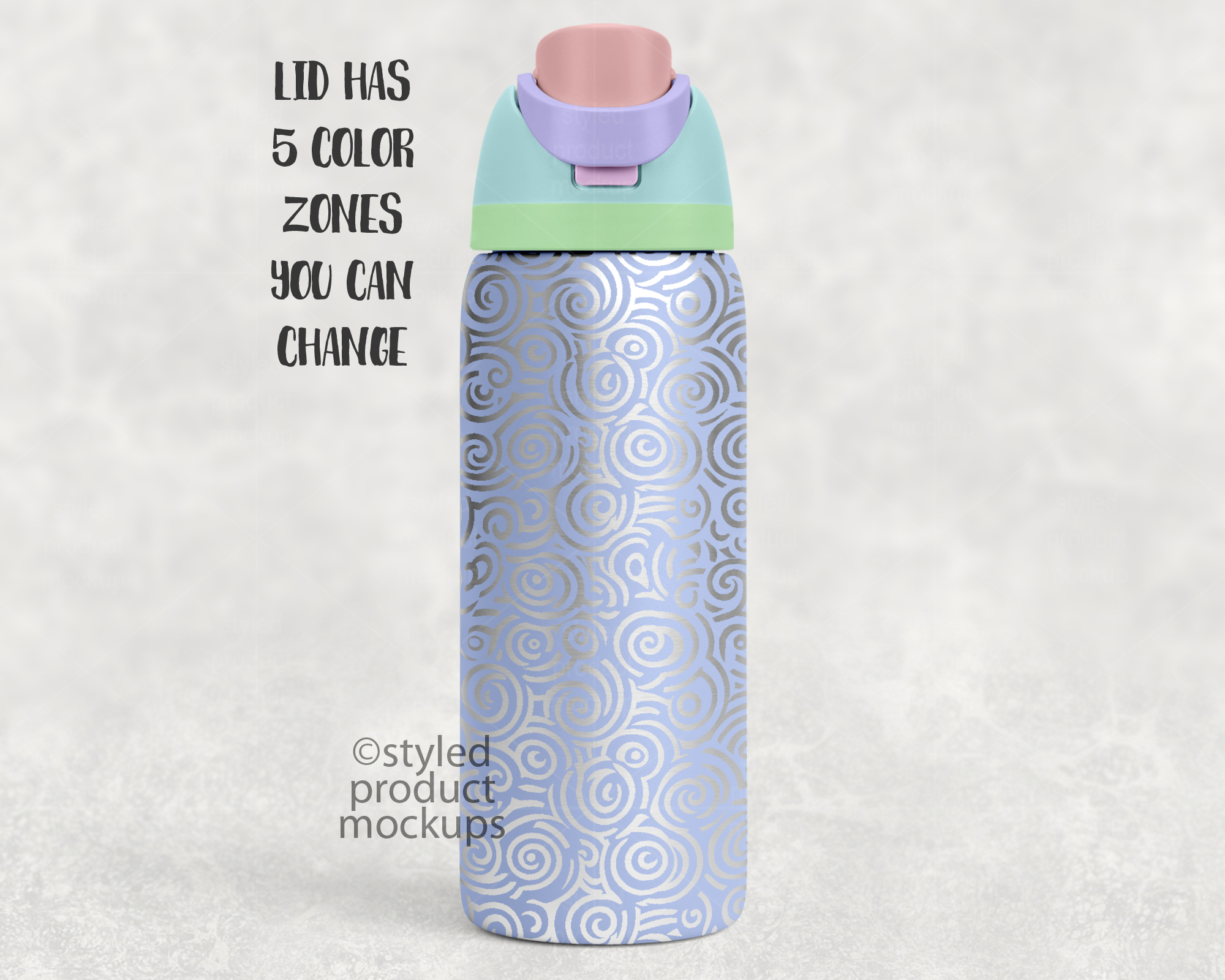 32oz Laser Water Bottle Mockup