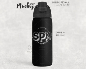 32oz Laser Water Bottle Mockup