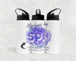 600ml Sports Bottle Mockup