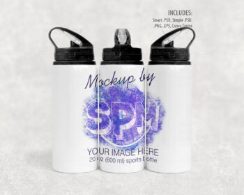 600ml Sports Bottle Mockup