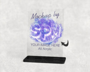 A5 Acrylic Panel Mockup