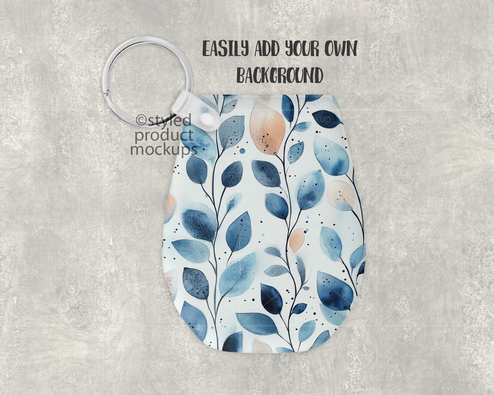 Acrylic Stemless Wine Glass Keychain Mockup