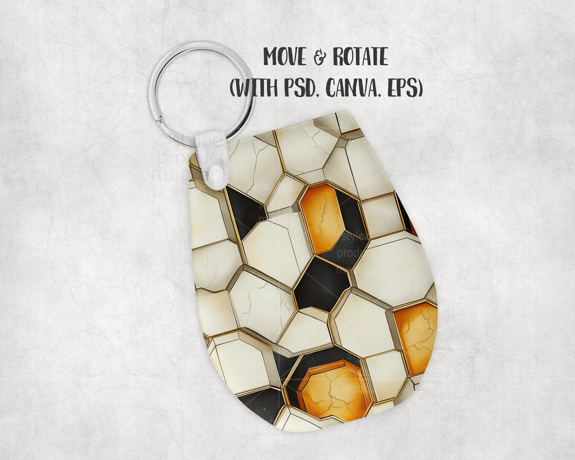Acrylic Stemless Wine Glass Keychain Mockup