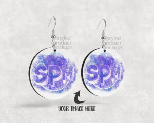 1.5 in Round Earring Mockup