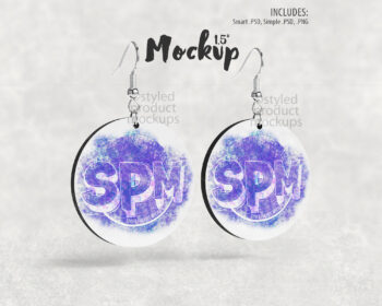 1.5 in Round Earring Mockup