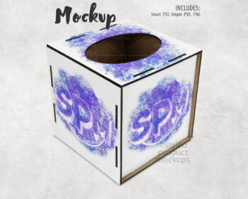 MDF Tissue Box Mockup