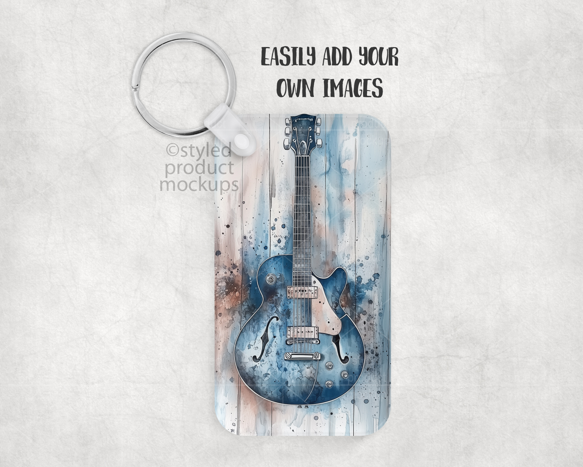 Rectangle Acrylic Keychain Mockup