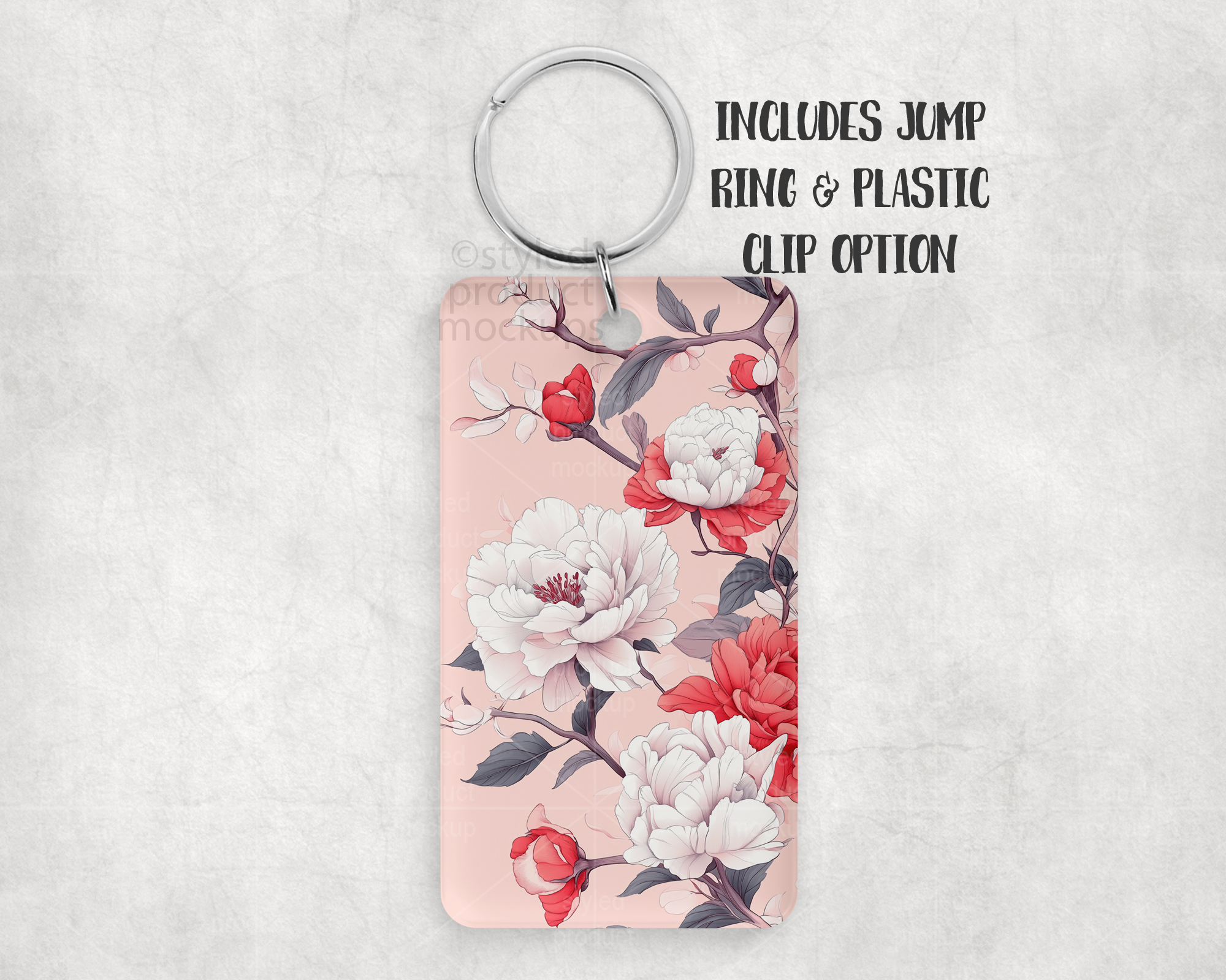 Acrylic Rectangle Keychain Mockup