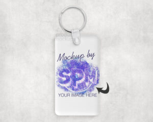 Acrylic Rectangle Keychain Mockup