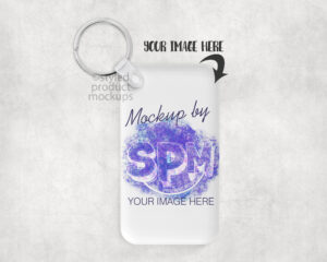 Rectangle Acrylic Keychain Mockup