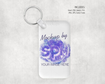 Rectangle Acrylic Keychain Mockup