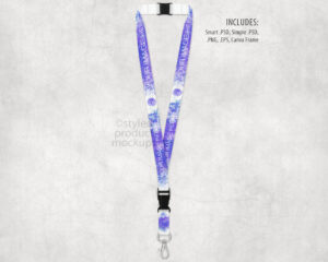 Dye Sublimation Breakaway Lanyard Mockup