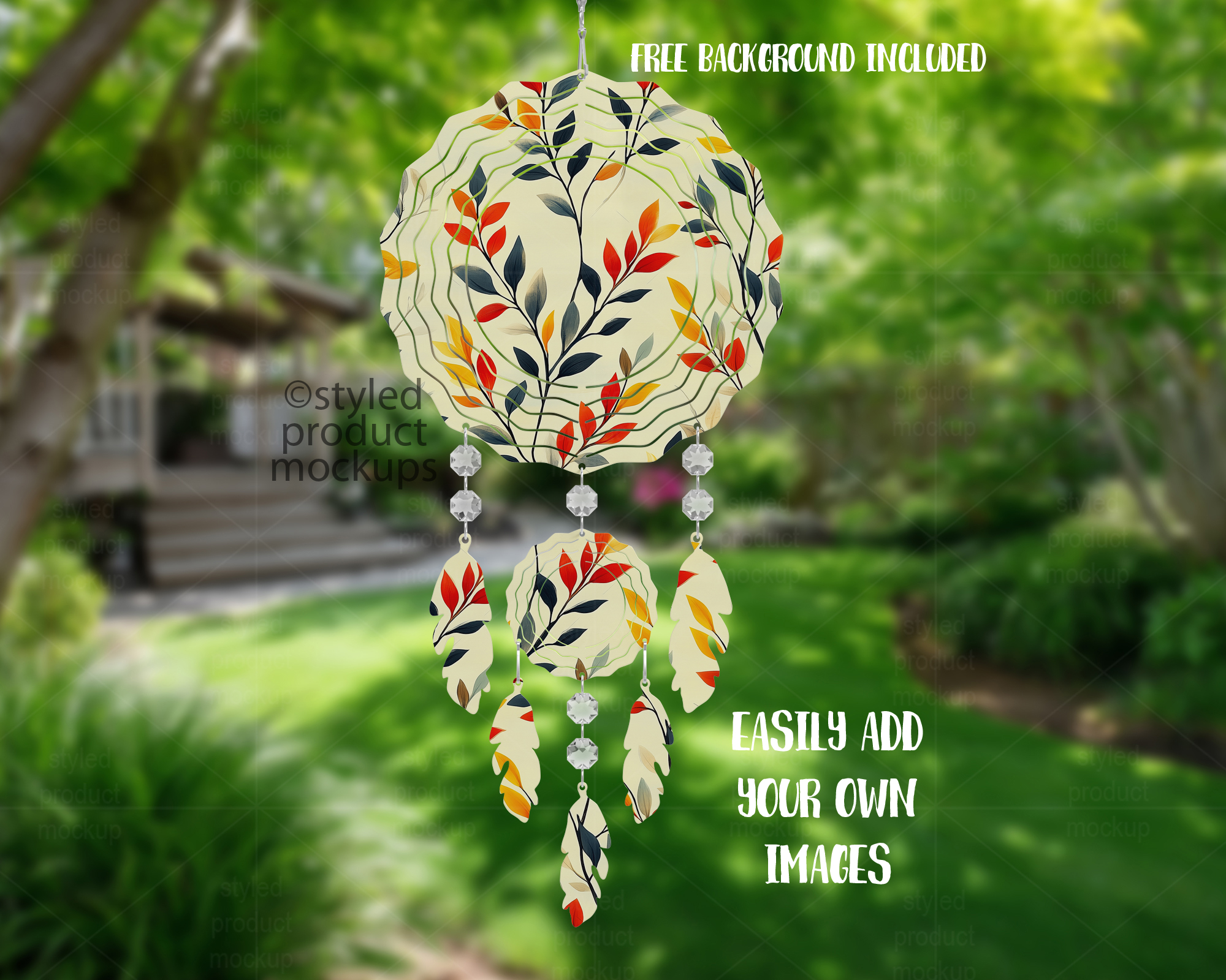 Dream Catcher Wind Spinner Mockup