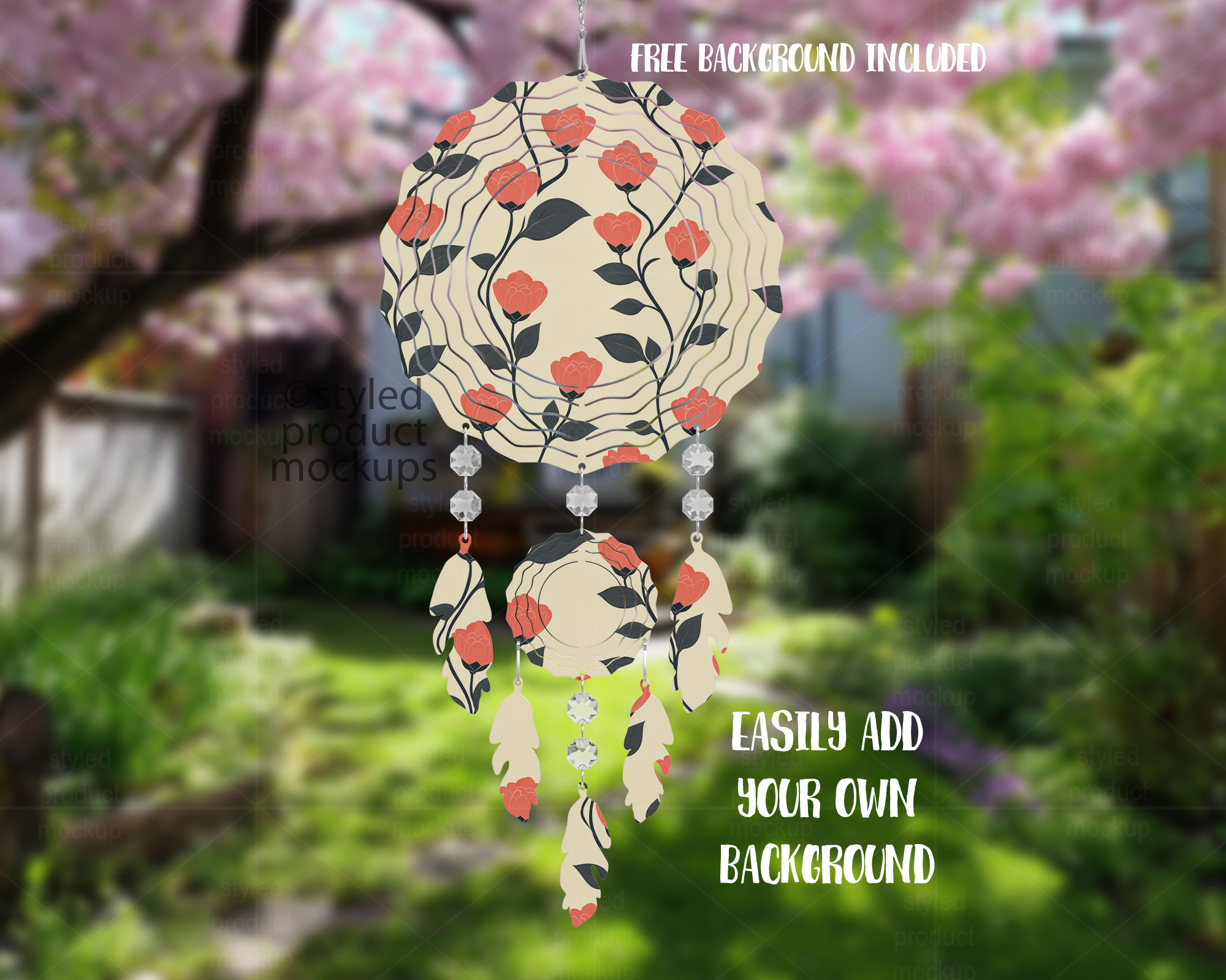 Dream Catcher Wind Spinner Mockup