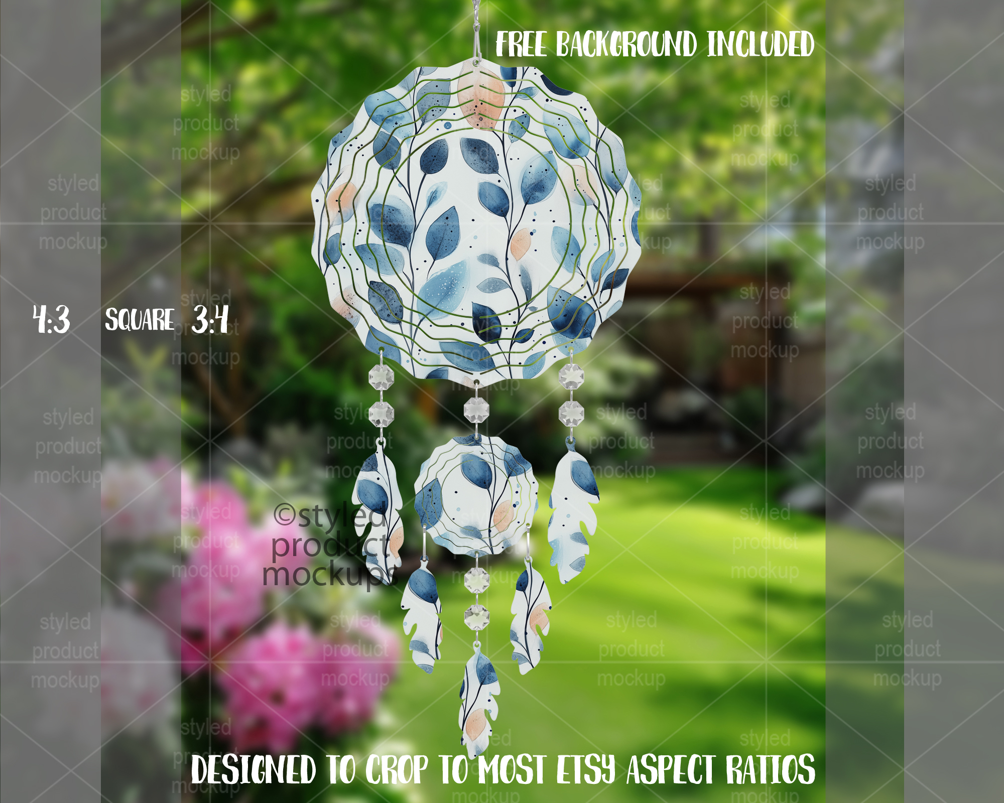 Dream Catcher Wind Spinner Mockup