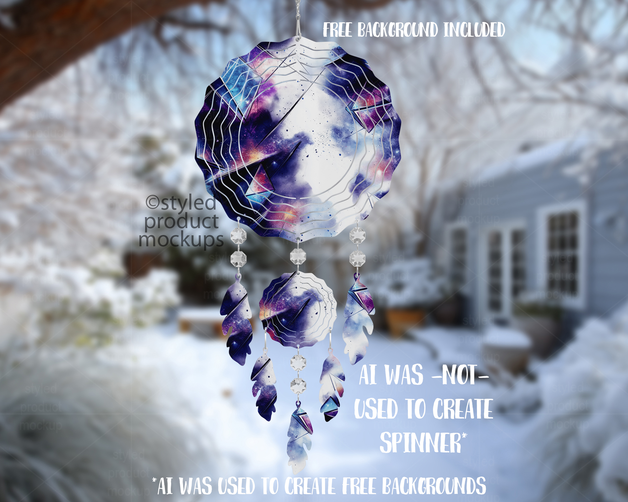 Dream Catcher Wind Spinner Mockup