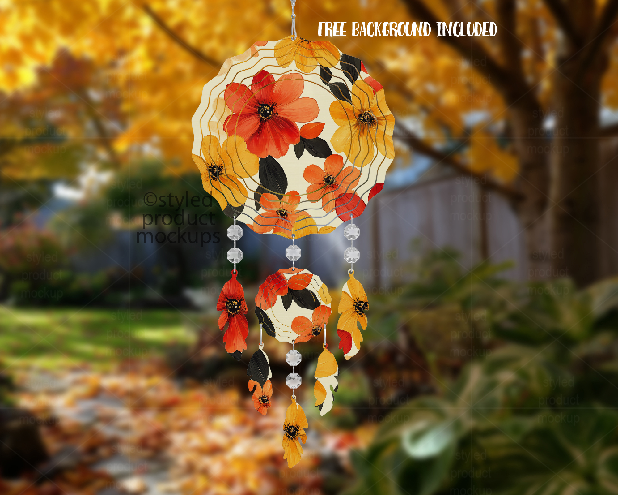 Dream Catcher Wind Spinner Mockup