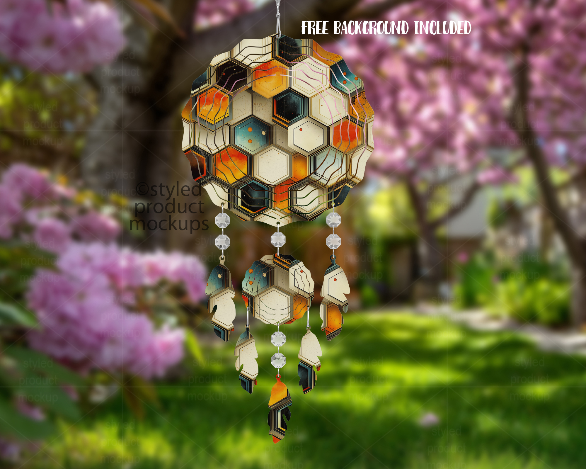 Dream Catcher Wind Spinner Mockup