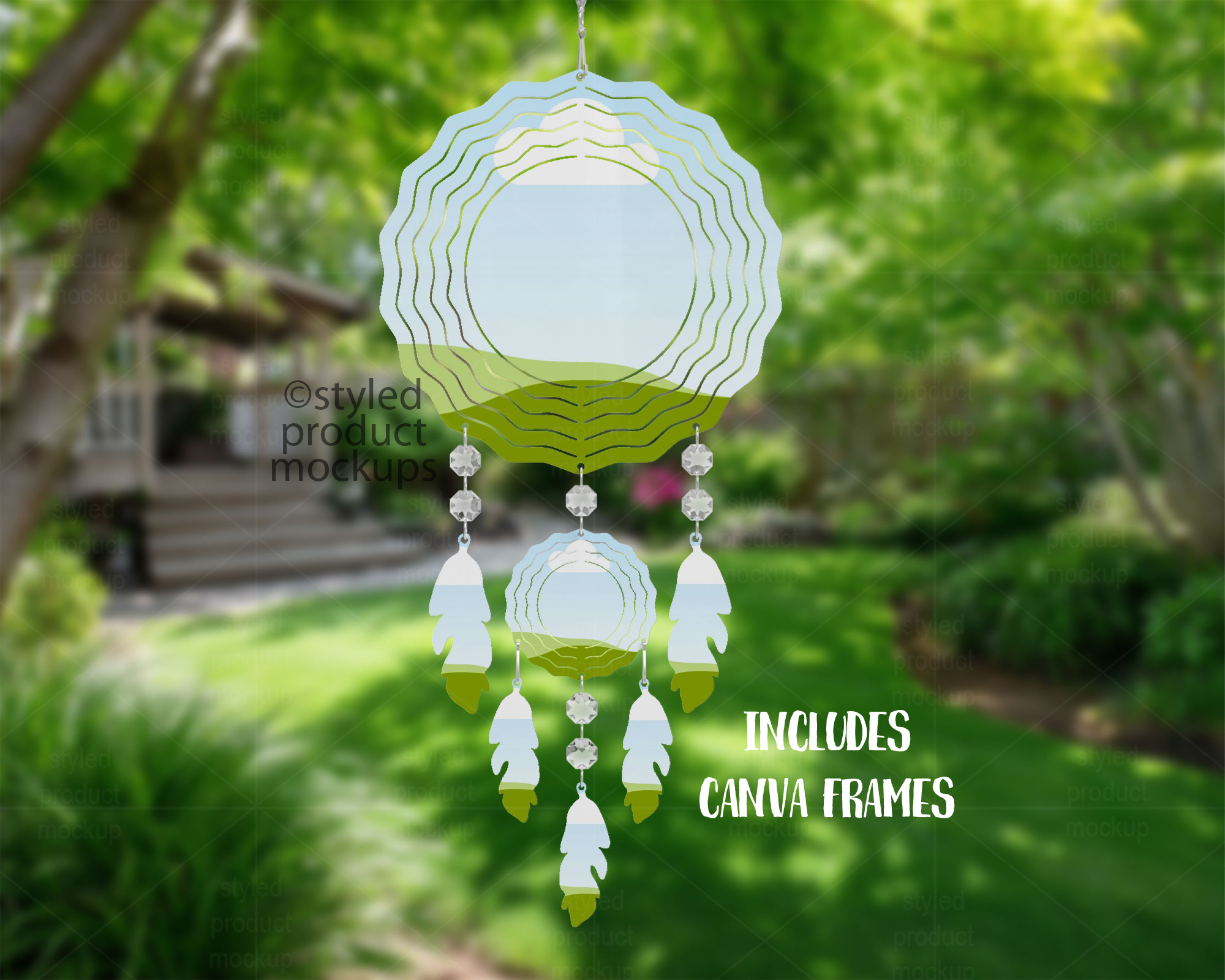 Dream Catcher Wind Spinner Mockup