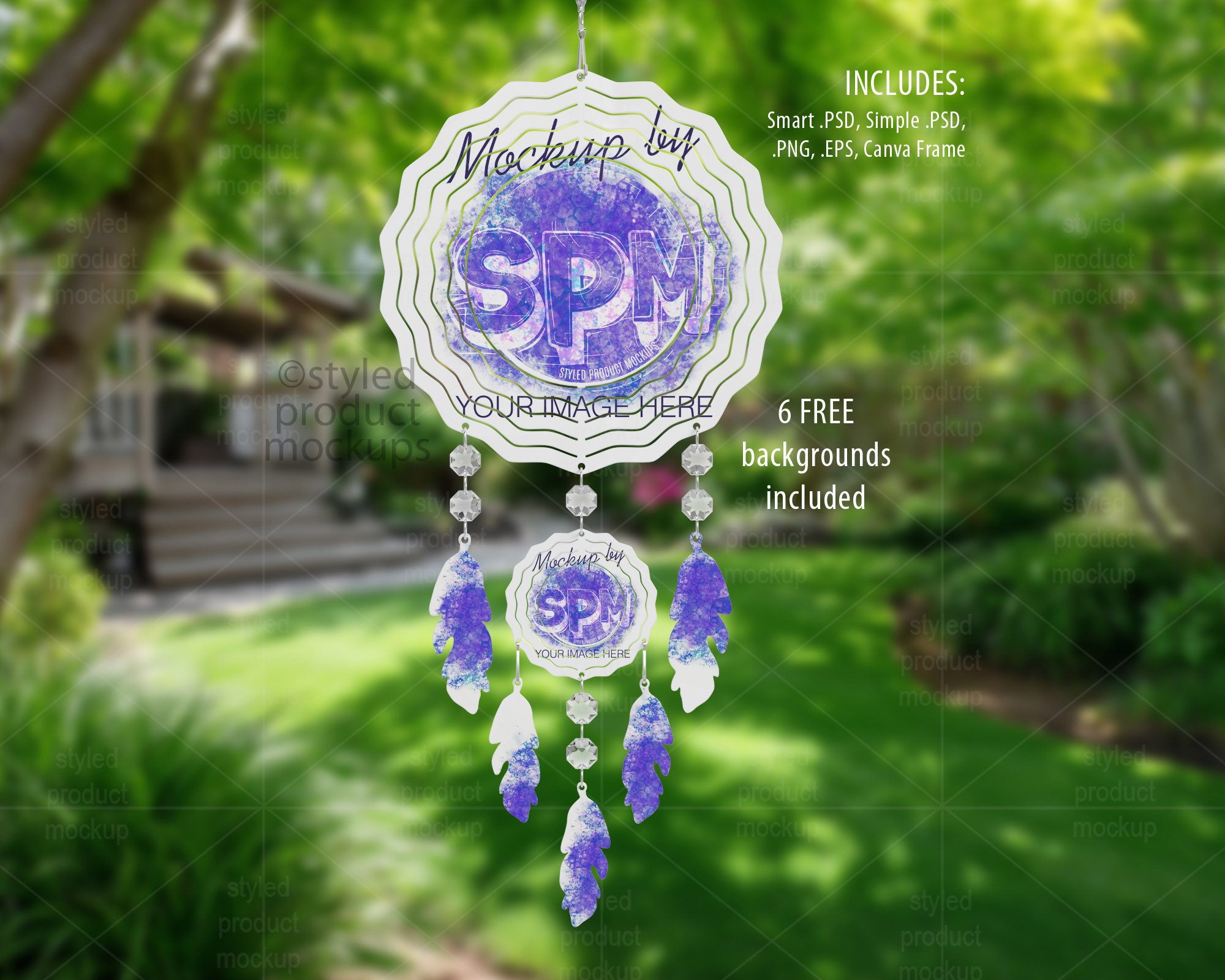 Dream Catcher Wind Spinner Mockup