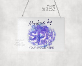 Rectangle Sun Catcher Mockup