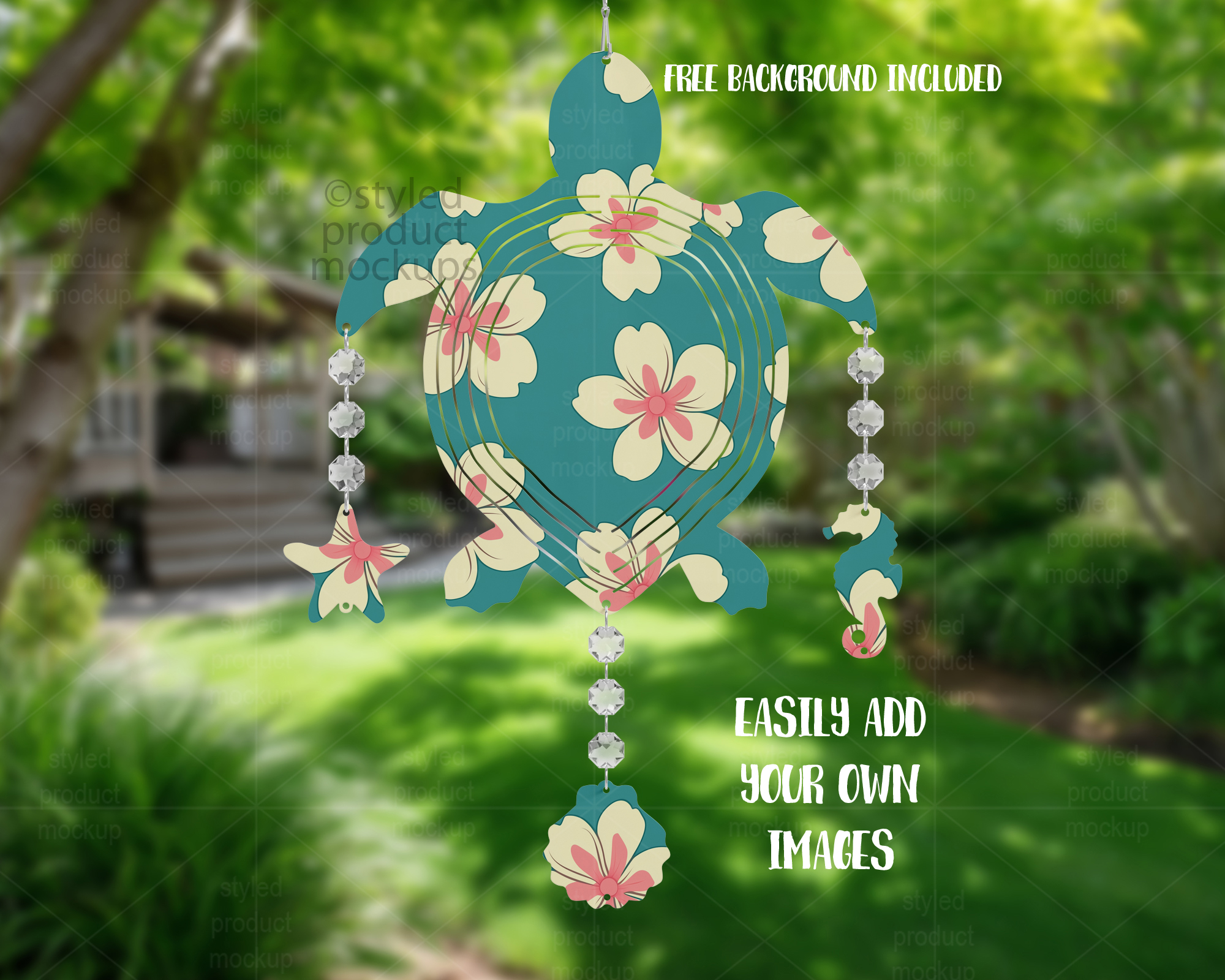 Turtle Wind Spinner Mockup
