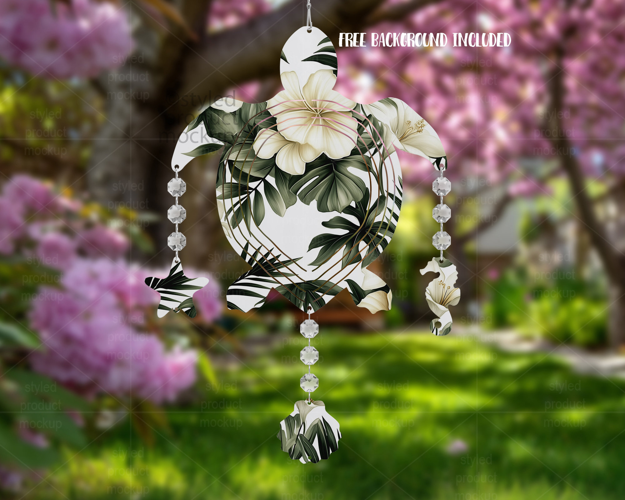 Turtle Wind Spinner Mockup
