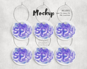 Wine Charm Set Mockup