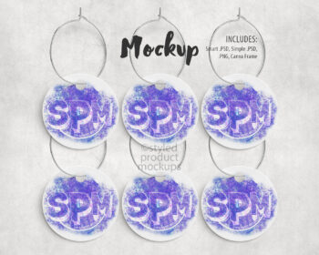 Wine Charm Set Mockup