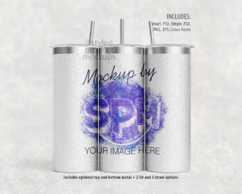 20oz Glitter Tumbler Mockup