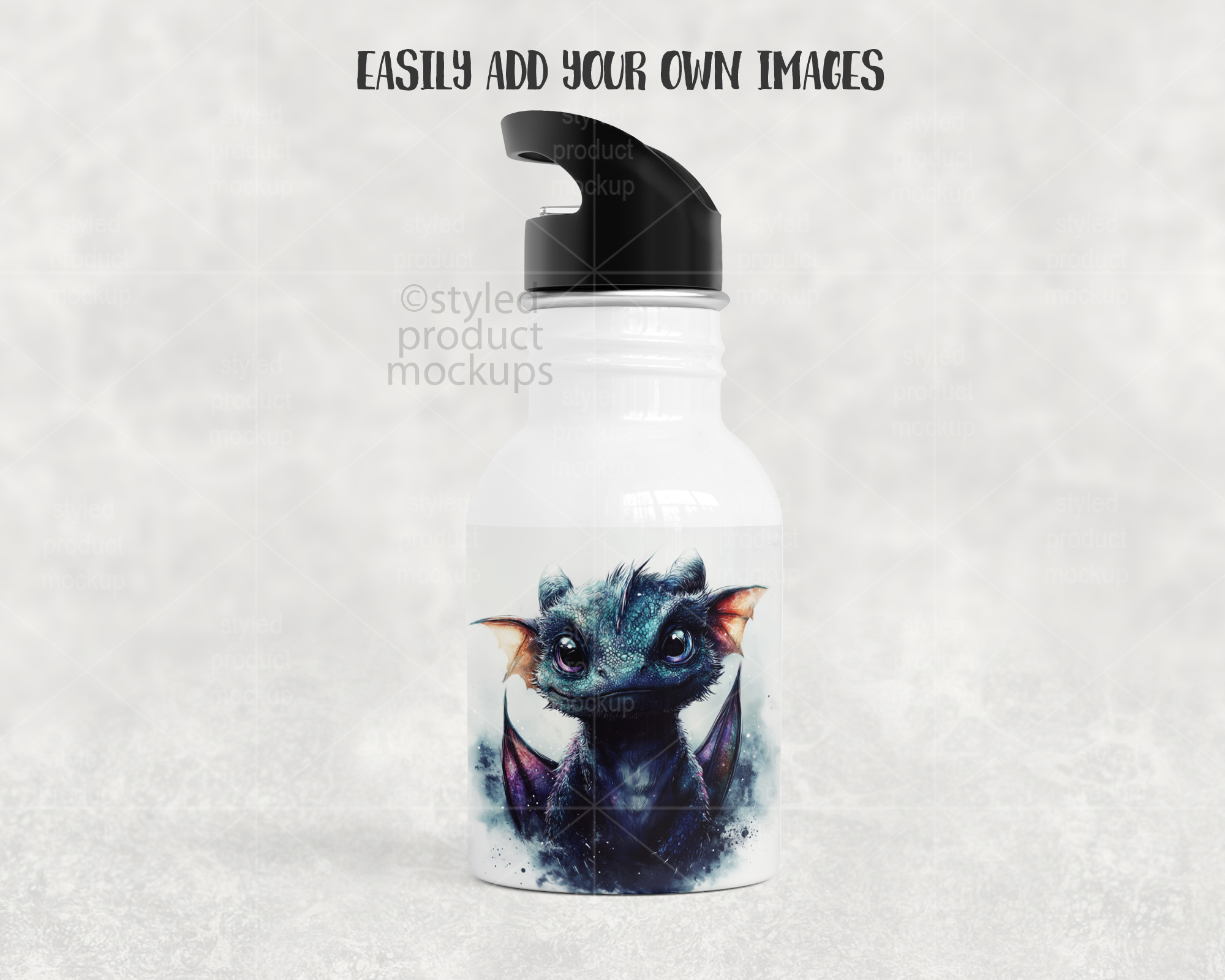 400ml Water Bottle Mockup