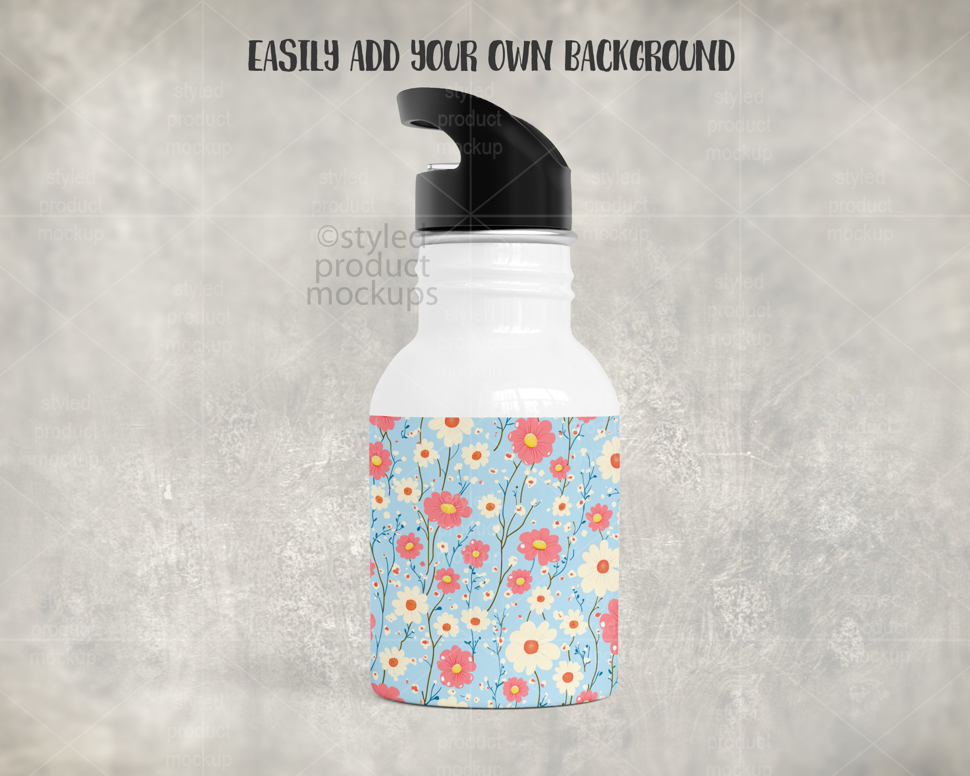 400ml Water Bottle Mockup