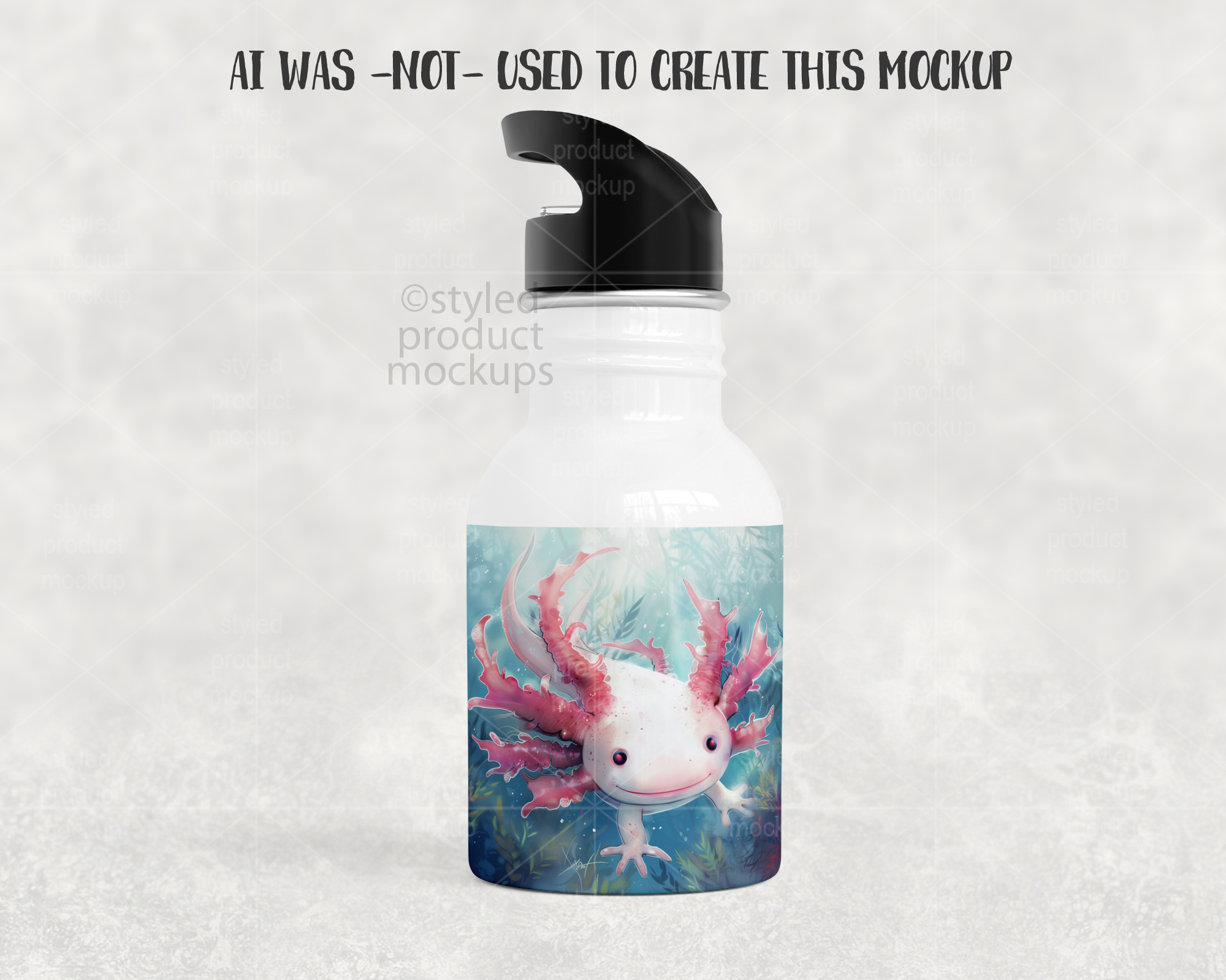 400ml Water Bottle Mockup